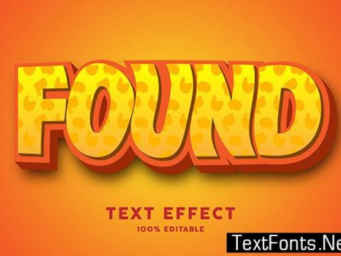 Text Effect - Yellow Cartoon Bold Font