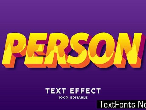 Text Effect - Yellow Glossy Modern Style