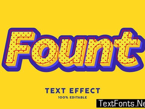 Text Effect - Yellow Pop Art Style