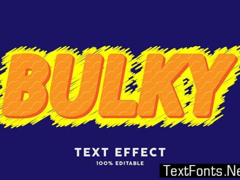 Text Effect - Yellow with Scribble Style