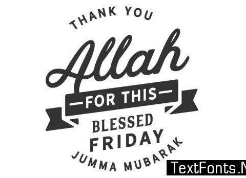 Thank You Allah for This Blessed Friday - Typography Graphic Templates