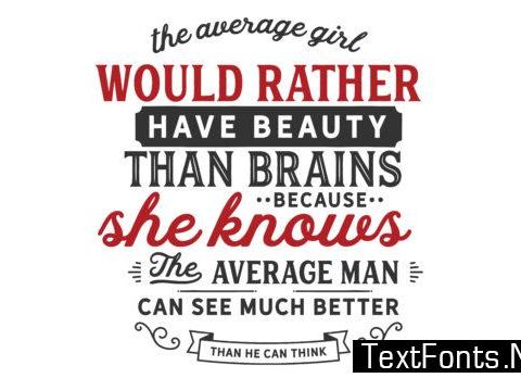 The Average Girl - Typography Graphic Templates