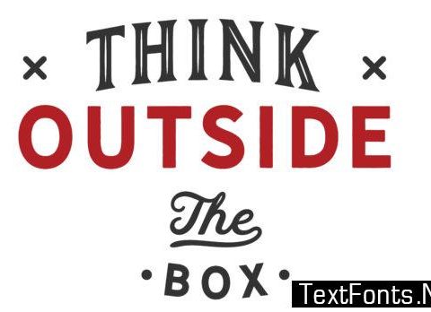 Think Outside the Box - Typography Graphic Templates