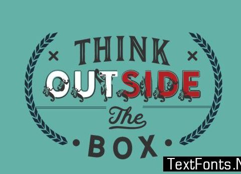 Think Outside the Box - Typography Graphic Templates