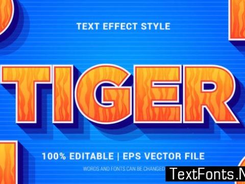 Tiger Text Effects Style