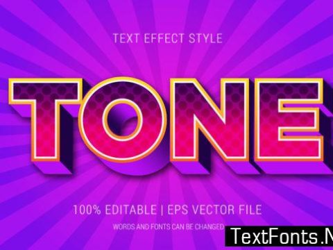 Tone Text Effect Style