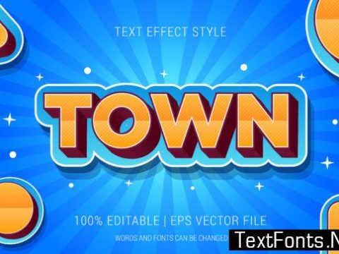 Town Text Effect Style