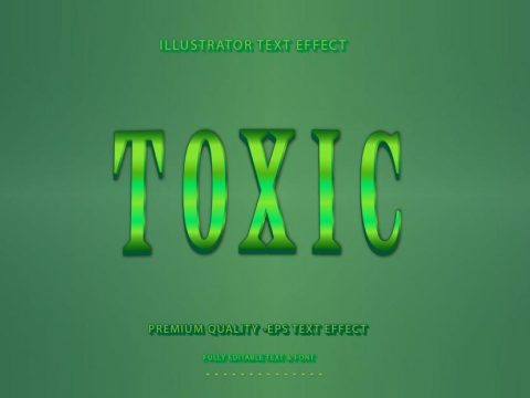 Toxic Green Editable Text Effect