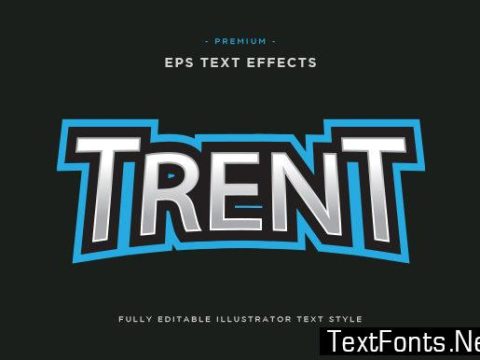 Trent Text Effect Vector