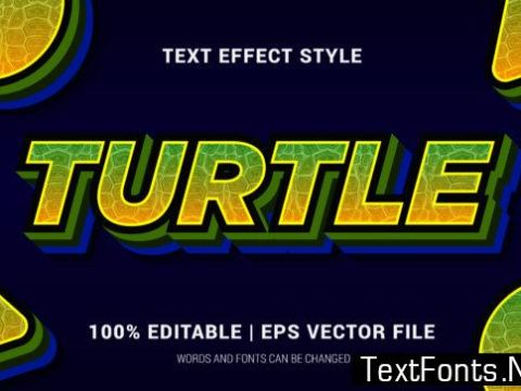 Turtle Text Effect Style