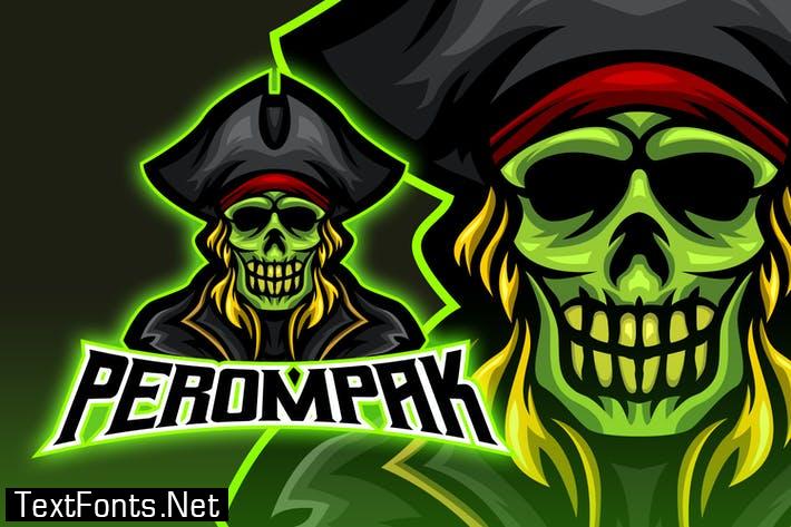 Undead Pirates Skull Esport Logo