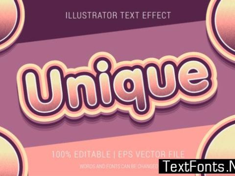 Unique Text Effect Style