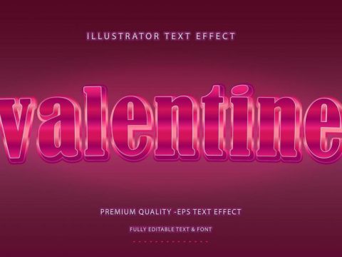 Valentine Text Effect Style