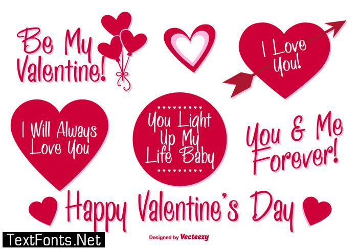 Valentine's Day Vector Labels