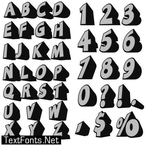 Vector 3d Alphabet