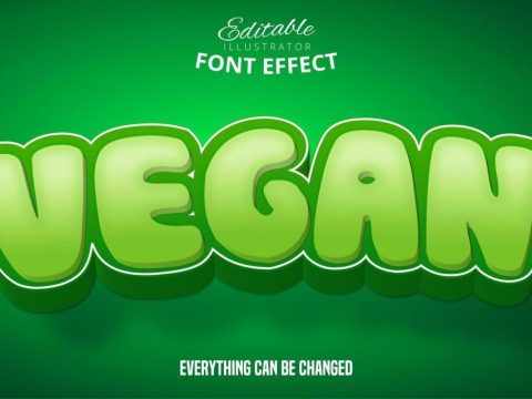 Vegan Green Font Effect