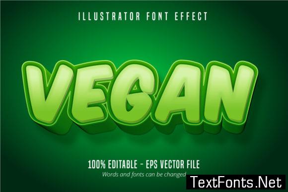 Vegan Text Effect, Editable Font Style