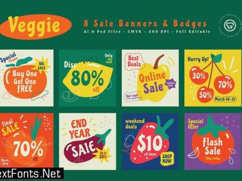 Veggie Sale Banners & Badges