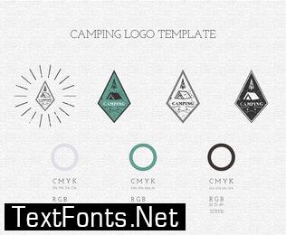 Vintage Camping Logo Template / Retro Travel Badge