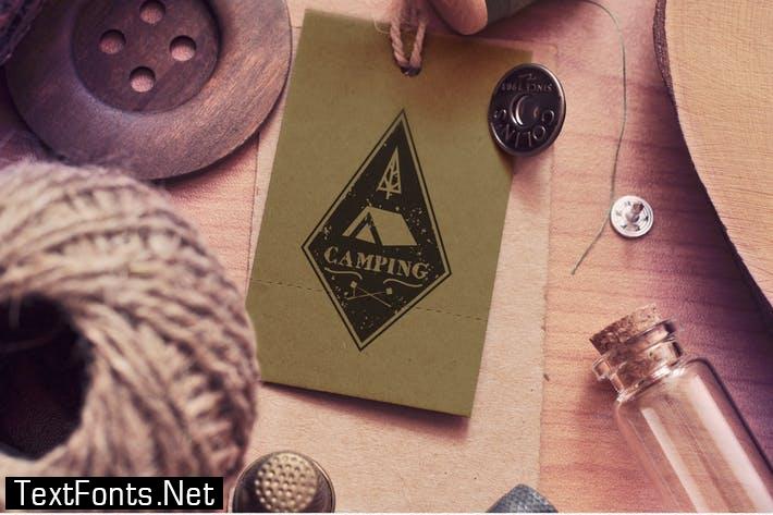 Vintage Camping Logo Template / Retro Travel Badge