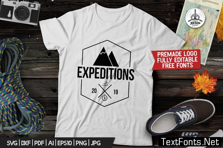 Vintage Hiking Logo / Expedition Label Templates