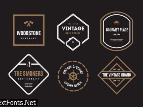 Vintage Labels and Badges V1