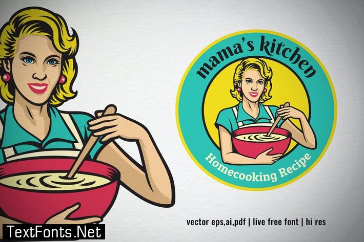 Vintage Logo of Mama's Kitchen