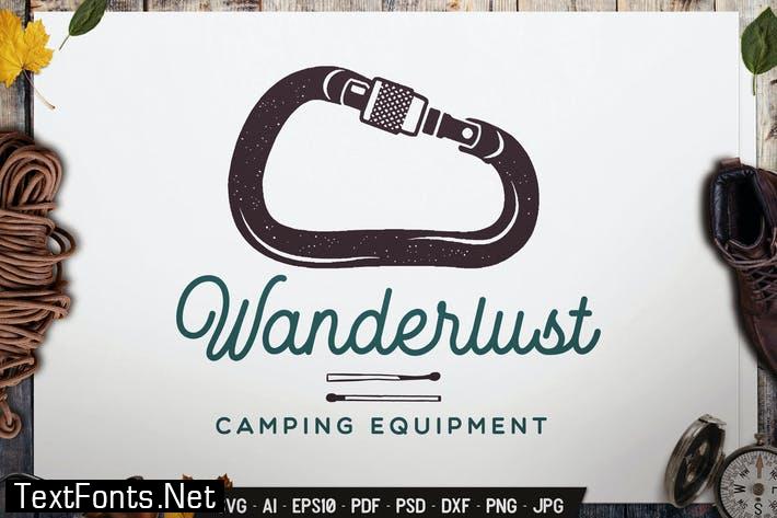 Wanderlust Logo Badge Vector Travel Retro Graphic