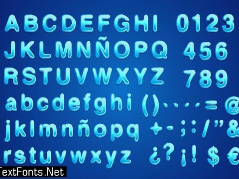 Water Font Vector Free