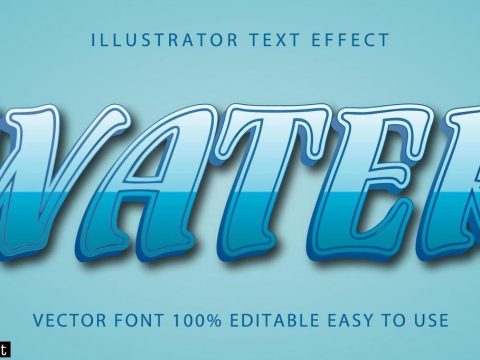 Water Light Blue Text Effect