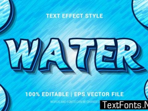 Water Text Effect Style