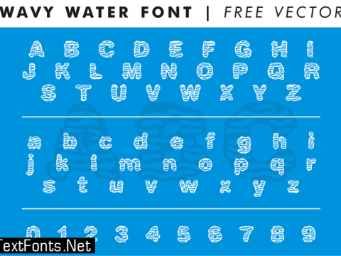 Wavy Water Font Free Vector