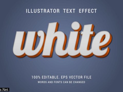 White and Orange Editable Text Effect