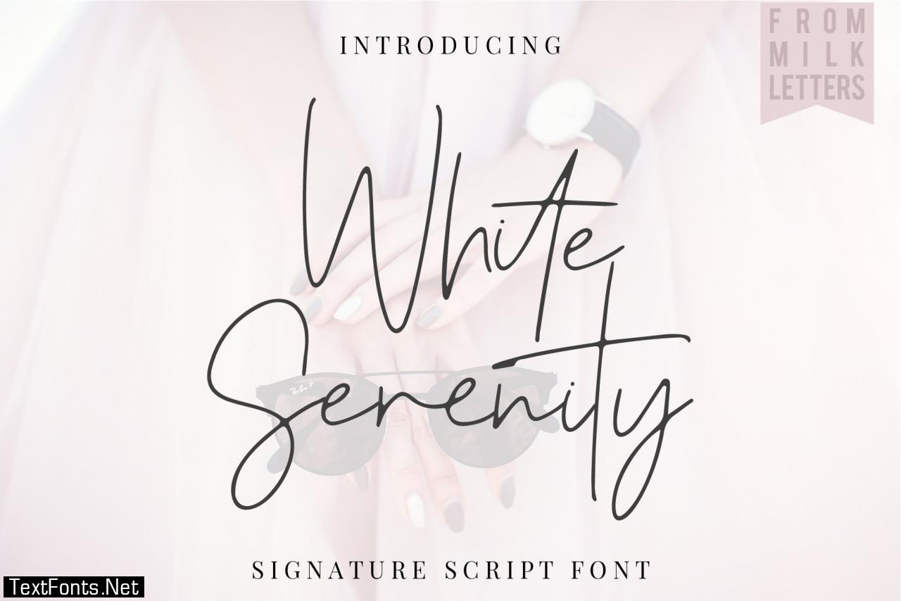 White Serenity Signature Font 2466286