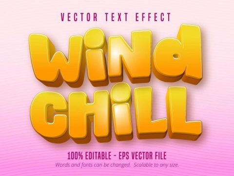 Wind chill text effect