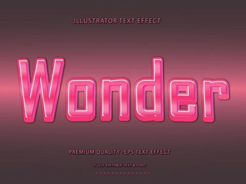 Wonder Pink Editable Text Effect