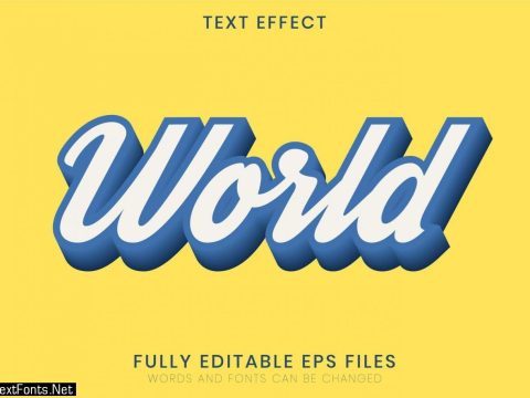 World Calligraphy Text Effect