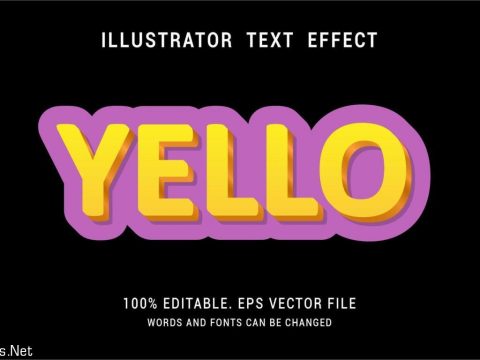 Yello Colorful Editable Text Effect