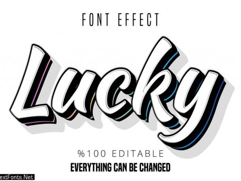 Youth style editable font effect