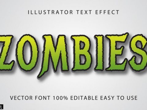 Zombies Green Text Effect