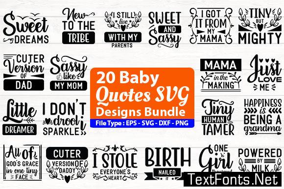 Download Baby Quotes Design Bundle 4968534