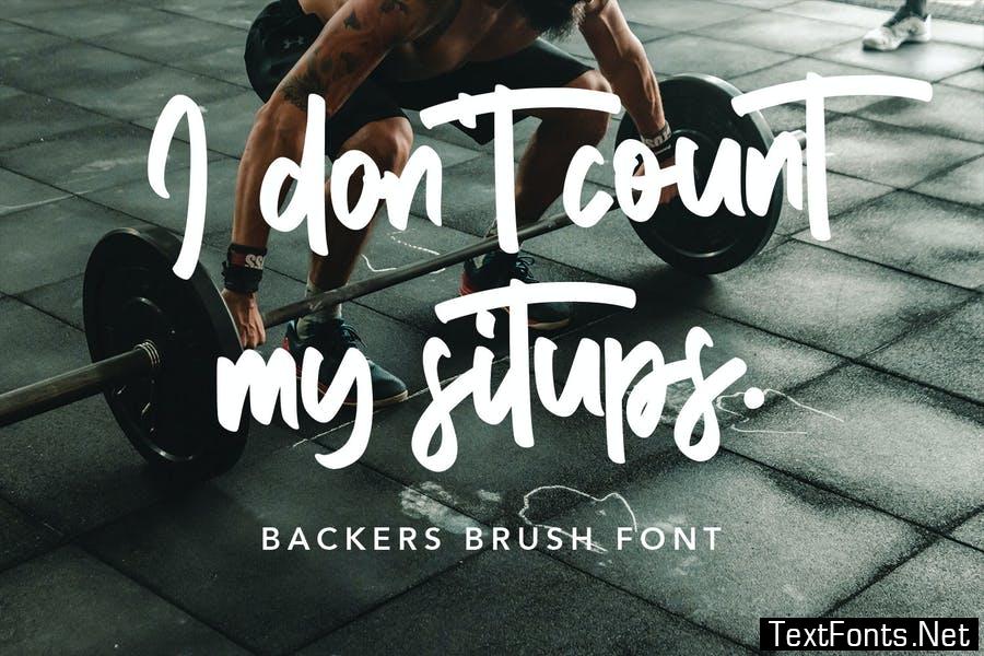 Backers Brush Font