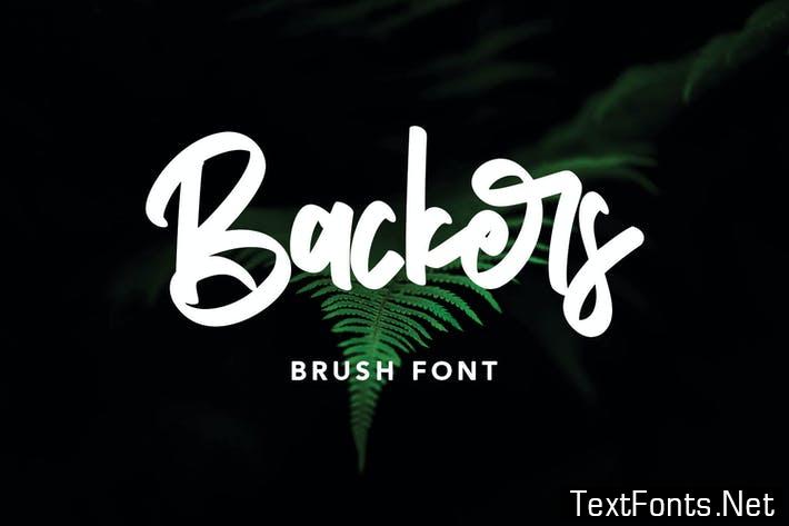 Backers Brush Font