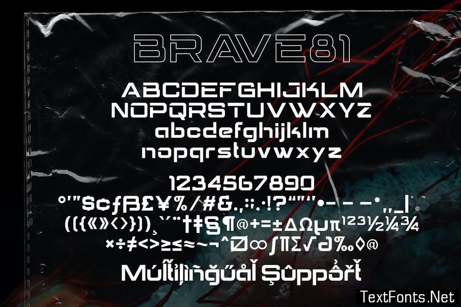 BRAVE Eighty One Font