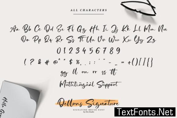 Dellons Signature Font