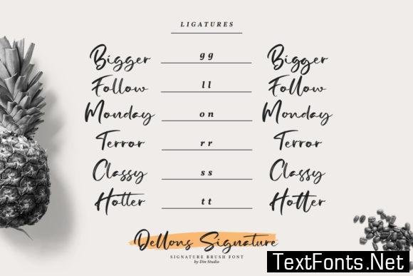 Dellons Signature Font