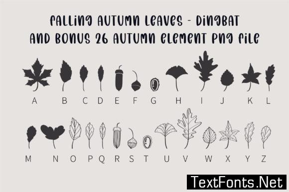 Falling Autumn Leaves Font