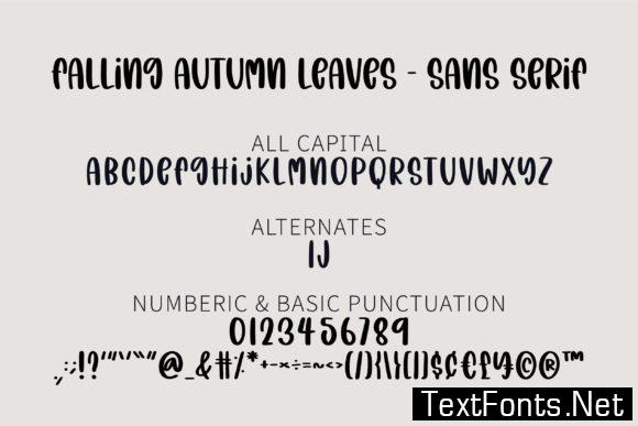 Falling Autumn Leaves Font