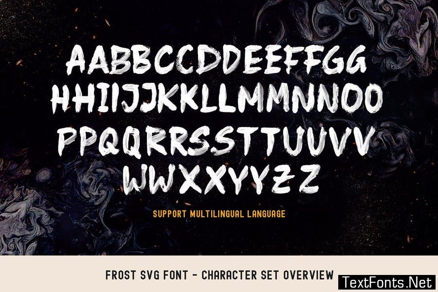 Frost SVG Font + Brushes