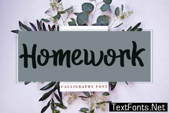 homework font